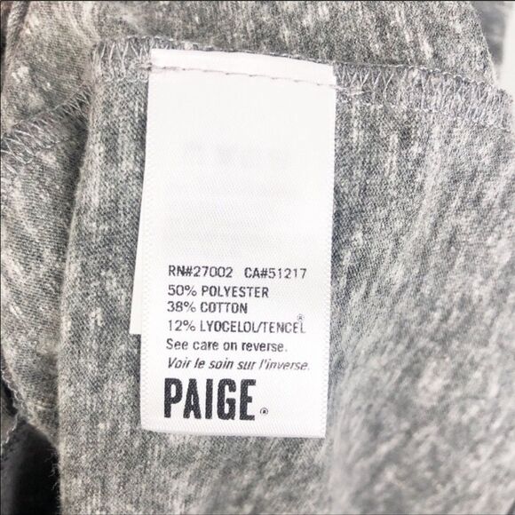 PAIGE | NEW Adalie Short Sleeve Ruffle Dress Heathered Gray Women’s Size X-Small - Picture 10 of 14